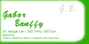 gabor banffy business card